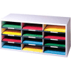 Fellowes® 12-Section Compartment Sorter, Melamine Laminated, Dove Gray