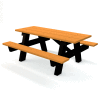 Global Industrial™ 6 ft. Recycled Plastic A-Frame Rectangular Picnic Table - Cedar
