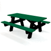 Global Industrial™ 6' A Frame Table de pique-nique rectangulaire, plastique recyclé, vert