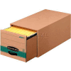 Fellowes Stor/Drawer® Steel Plus™ Letter Boxes, 25-1/2"L x 14"W x 11-1/2"H, Kraft & Green - Qté par paquet : 6