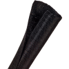Techflex F6 Woven Split Wrappable Sleeve 1 » Dia., 100', Noir