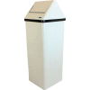 Frost Steel Square Swing Top Can, 18 Gallon, Blanc