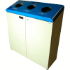 Station de recyclage gratuit permanent trois flux Frost, finition bleue et grise, 316