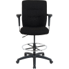 Entreion® Tabouret de rédaction - Abrasoires réglables - Tissu - Noir