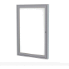 Tableau blanc fermé à Gand, 1 portes, 30 « L x 36"H, porcelaine blanche avec cadre argenté
