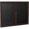 Ghent Enclosed Letter Board - Outdoor - 2 Door - Black Vinyl w/Bronze Frame - 36" x 48"