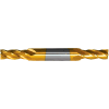Cleveland HD-4C-TN HSS 4-Flute TiN Square Double End Mill, 9/32 » x 3/8 » x 11/16 » x 3-3/8 »