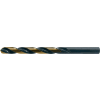 Cle-Line 1878 12mm HSS H.D. Black & Gold 135 Split Point 3-Flatted Shank Jobber Length Drill - Qté par paquet : 6