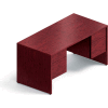 Global™ Wood Desk with Double Pedestal - 60" - Quartered Mahogany - Genoa Series