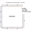 Interion® Cubile de bureau préconfiguré, 8'L x 8'P x 72 » H, Kit de démarrage, bleu