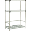 Nexel® BK18245Z Poly-Z-Brite® 3-Shelf Container/Keg Rack, 24"W x 18"D x 54"H