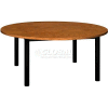 Round Library Table - 60"W x 60"D x 25"H Oak