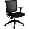 Global™ Mesh Back Office Chair with Arms - Fabric - Mid Back - Coal - Graphic Series