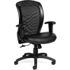 Offices To Go™ Mesh Back Ergonomic Chair - Luxhide- Black