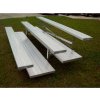 4 Row Universal Low Rise Aluminum Bleacher, 7-1/2' Long, Double Footboard