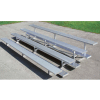 4 Row Universal Low Rise Aluminum Bleacher, 7-1/2' Long, Single Footboard
