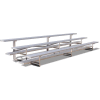 2 Row National Rep Aluminium Bleacher, 7-1/2' Long, Single Footboard