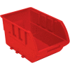 Homak Single Small Plastic Individual Bin HA01010644 No Logo, 4-1/8"W x 6-1/2"L x 3"H, Red