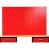 Hallowell FKWPB22RR-HT Fort Knox Pegboard (2 pièces), 22" W x 0,75 « D x 44,25 » H, rouge