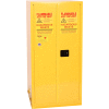 Eagle Mfg Drum Cabinet 55 Gal. Capacity Vertical Manual Close Hazmat W/ Drum Suports & Rollers