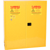 Eagle Mfg Drum Cabinet 110 Gal. Capacity Vertical Self Close Hazmat W/ Drum Suports & Rollers