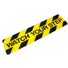 Heskins "Watch Your Step" Anti Slip Stair Tread, Black/Yellow, 6" x 24"