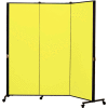Healthflex Portable écran de confidentialité médicale, jaune primaire, 3-panneau