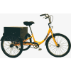 Husky Bicycles T-326 Industrial Tricycle, 26 » Wheels, 600 Lb. Capacity, Yellow w/ Cabinet