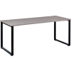 Interion® Open Plan Office Desk - 60"W x 24"D x 29"H - Top gris avec jambes noires