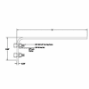 Hubbell Tow Arm W/ S Beam Support, 6-1/2"L x 3"W, Gray