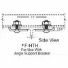 Hubbell Support Bracket W/ S Beam Support, 3"L x 2-1/2"W x 7"H, Gray