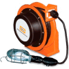 Hubbell ACA16335-HL Industrial Duty Cord Reel with Incandescent Hand Lamp - 16/3c x 35', Aluminum