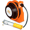 Hubbell ACA16345-FL Industrial Duty Cord Reel with Fluorescent Hand Lamp - 16/3c x 50', Aluminum