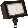 Hubbell Outdoor Ratio Dusk-to-Dawn LED Floodlight, 6800L, 52W, 50K, Wide Dist, Knuckle Mt, 120-277v