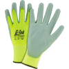Écran tactile Salut Vis Nylon jaune Shell revêtus gants, PU gris Palm Coat, grand - Qté par paquet : 12