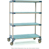 Metromax 4 Four Tier Stem Caster Cart w / Open Grid Shelves, 36 « L x 24"L x 67-1 /2"H, Bleu