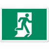 Exit Running Man Sign 14"W x 10"H, Semi-Rigid Plastic