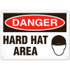 Signes de danger - Hard Hat Area 14"W x 10"H, Vinyle adhésif