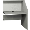 Ironwood Study Carrel Adder, 36-5/8"W x 30"D x 47-7/8"H, Gray