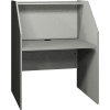 Ironwood Study Carrel Base, 37-3/8"W x 30"D x 47-7/8"H, Gray