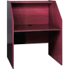Ironwood Study Carrel Base, 37-3/8"W x 30"D x 47-7/8"H, Mahogany