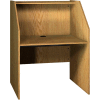 Ironwood Study Carrel Base, 37-3/8"W x 30"D x 47-7/8"H, Natural Oak