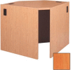 39" Radius Corner Connector - 51-3/8"W x 36-3/8"D x 39-1/4"H Oiled Cherry