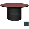 Ironwood 60" Round Conference Table Black Granite Top/Black Base