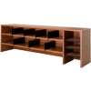 Desk Top Organizer High Capacity - 58"W x 12"D x 18"H Oak