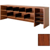 Desk Top Organizer High Capacity - 58"W x 12"D x 18"H Mahogany