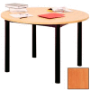 Round Library Table - 60"W x 60"D x 25"H Oiled Cherry