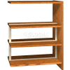 48" Double Face Shelving Adder - 36"W x 24"D x 47-1/4"H Oiled Cherry