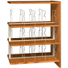 48" Double Face Picture Book Adder - 36"W x 23-7/8"D x 47-1/4"H Oiled Cherry