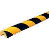 Knuffi 90 degrés angle Bumper Guard, tapez A, 196-3/4" L x 1-9/16" W, noir & jaune, 60-6700